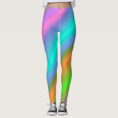 Neon Regenbogen Leggings (Vorderseite)