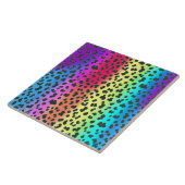 Neon Regenbogen Leopard Keramik Tile Fliese (Seite)