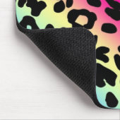 Neon-Regenbogen-Leopard-Muster - Druck Mousepad (Ecke)