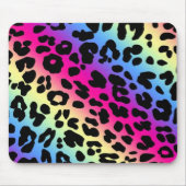 Neon-Regenbogen-Leopard-Muster - Druck Mousepad (Vorne)