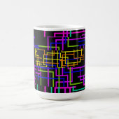 Neon-Regenbogen-Schaltkreis Kaffeetasse (Mittel)