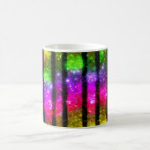 Neon-Regenbogen-Schimmerstreifen Kaffeetasse (Mittel)