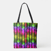 Neon-Regenbogen-Schimmerstreifen Tasche (Rückseite)