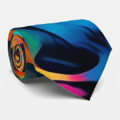 Neon-Regenbogen-Schlips Krawatte (Gerollt)