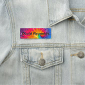 Neon-Regenbogen-Tie-Dye-Design Namensschild (Beispiel)