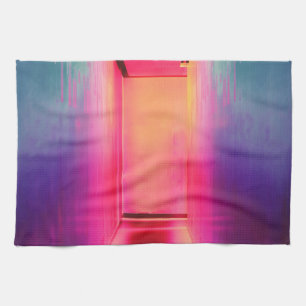 Neon Regenbogenhalle Geschirrtuch