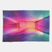 Neon Regenbogenhalle Geschirrtuch (Horizontal)
