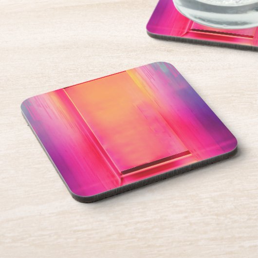 Neon Regenbogenhalle Getränkeuntersetzer (Linke Seite)