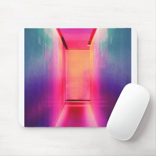 Neon Regenbogenhalle Mousepad (Mit Mouse)