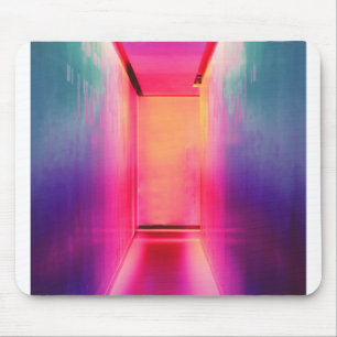 Neon Regenbogenhalle Mousepad