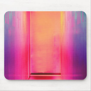 Neon Regenbogenhalle Mousepad