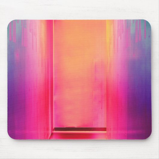 Neon Regenbogenhalle Mousepad (Vorne)