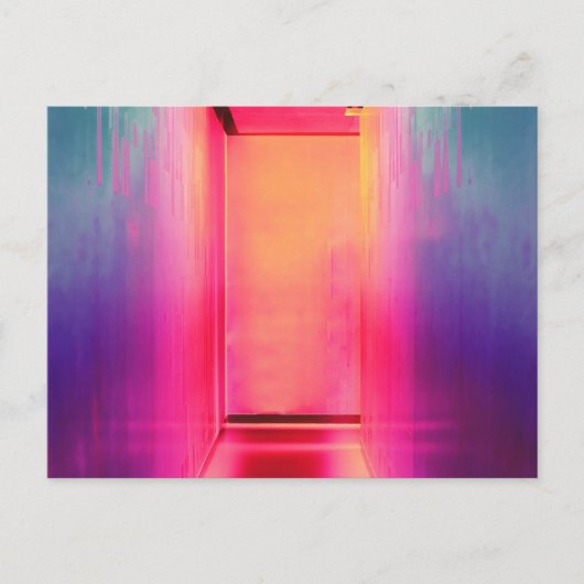 Neon Regenbogenhalle Postkarte (Vorderseite)