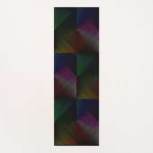 Neon-Regenbogenprisma auf Schwarz Yogamatte (Vorderseite)