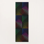 Neon-Regenbogenprisma auf Schwarz Yogamatte (Rückseite)
