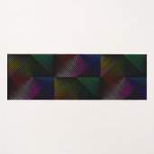 Neon-Regenbogenprisma auf Schwarz Yogamatte (Vorderseite (Horizontal))