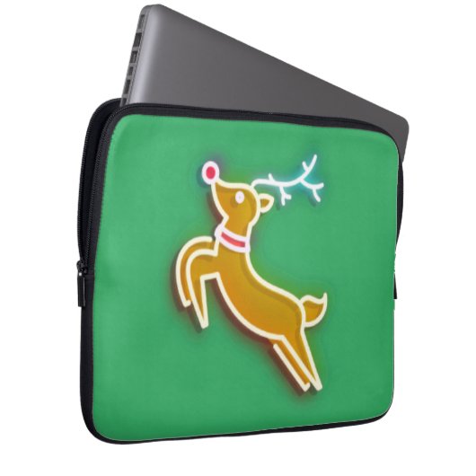 Neon Reindeer Laptopschutzhülle (Vorne Rechts)