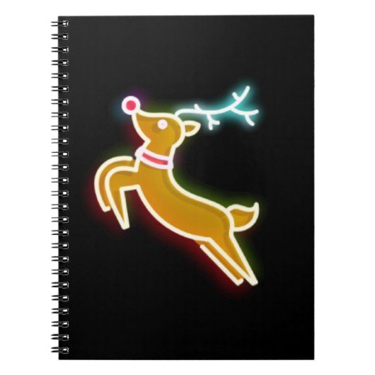 Neon Reindeer Notizblock (Vorderseite)