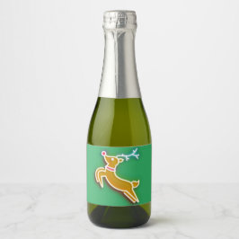 Neon Reindeer  Schaumweinetikett