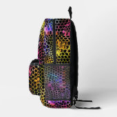 Neon Reptile Fun Monogram Bedruckter Rucksack (Rechts)