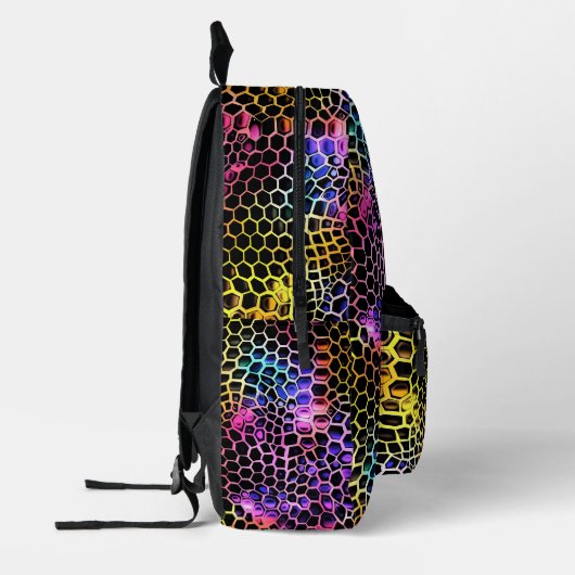 Neon Reptile Fun Monogram Bedruckter Rucksack (Links)