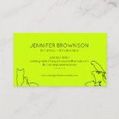 Neon Rescue Veterinary Hund Katze Kaninchenvogel Visitenkarte (Rückseite)