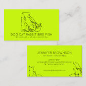 Neon Rescue Veterinary Hund Katze Kaninchenvogel Visitenkarte (Vorne/Hinten)