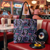 Neon Retro 1950er Rock 'n' Roll Diner Tasche