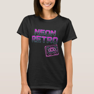 NEON RETRO - 80er Arcade Synthwave Cassette T - Sh T-Shirt