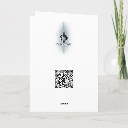 Neon Retro Cyber Punk Rock Girl Karte (Rückseite)