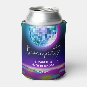 Neon Retro Dance Disco Geburtstagsparty Willkommen Dosenkühler