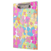 Neon Retro Floral Pink Klemmbrett (Links)