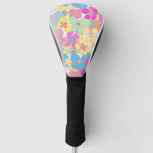 Neon Retro Floral Pink Treiber Golf Headcover