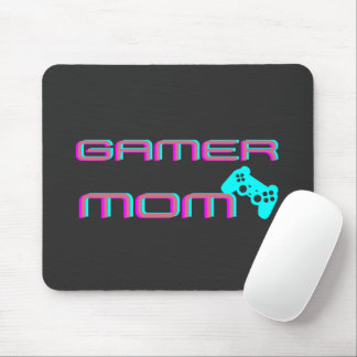 Neon Retro Gamer Mom Mousepad