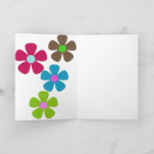 Neon Retro Happy Birthday Karte (Innenseite)