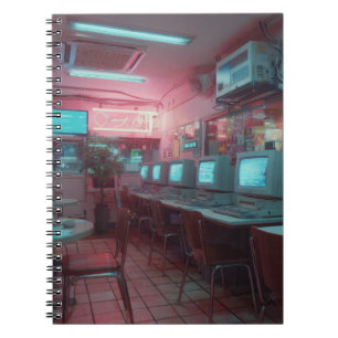 Neon Retro Internet Café Notebook Notizblock