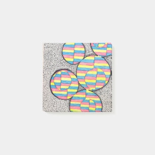 Neon-Retro-Kreis-Illusion Post-it-Notes Post-it Klebezettel