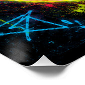 Neon-Retro-Kunst Poster (Ecke)