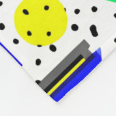 Neon Retro Memphis Geometric Chaos Pattern Fleecedecke (Ecke)