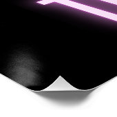 Neon Retro Mic Tickets Poster (Ecke)