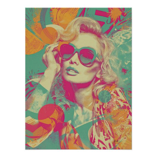 Neon Retro Muse Poster (Vorderseite)
