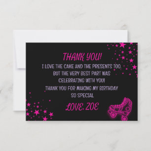 Neon, Retro, Roller Skaten Geburtstag Danke YouCar