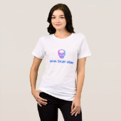 Neon Retro Skull Tri-Blend Shirt (Vorderseite voll)