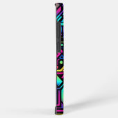 Neon Retro Tech Circuit Pattern Apple Samsung Case Galaxy Hülle (Rechte Seite)