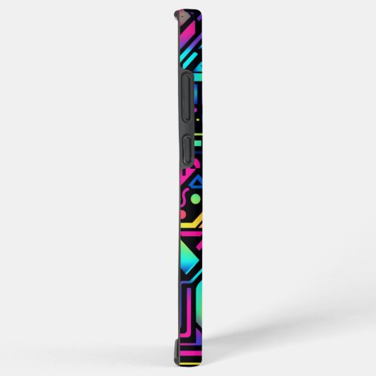 Neon Retro Tech Circuit Pattern Apple Samsung Case Galaxy Hülle (Rechte Seite)