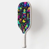 Neon Retro Tech Pickleball Paddle | 80s Gamer (Links)