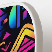 Neon Retro Tech Pickleball Paddle | 80s Gamer (Linke Seite)