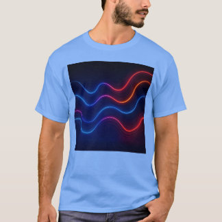 Neon Retro Wave Muster Junge T-Shirt