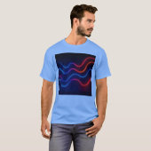 Neon Retro Wave Muster Junge T-Shirt (Vorne ganz)