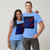 Neon Retro Wave Muster Junge T-Shirt (Unisex)